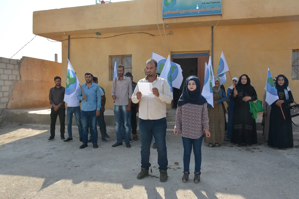 Ciwanên Partiya Pêşerojê ya Sûriyê li Şedadê tev li hemleyê bûn
