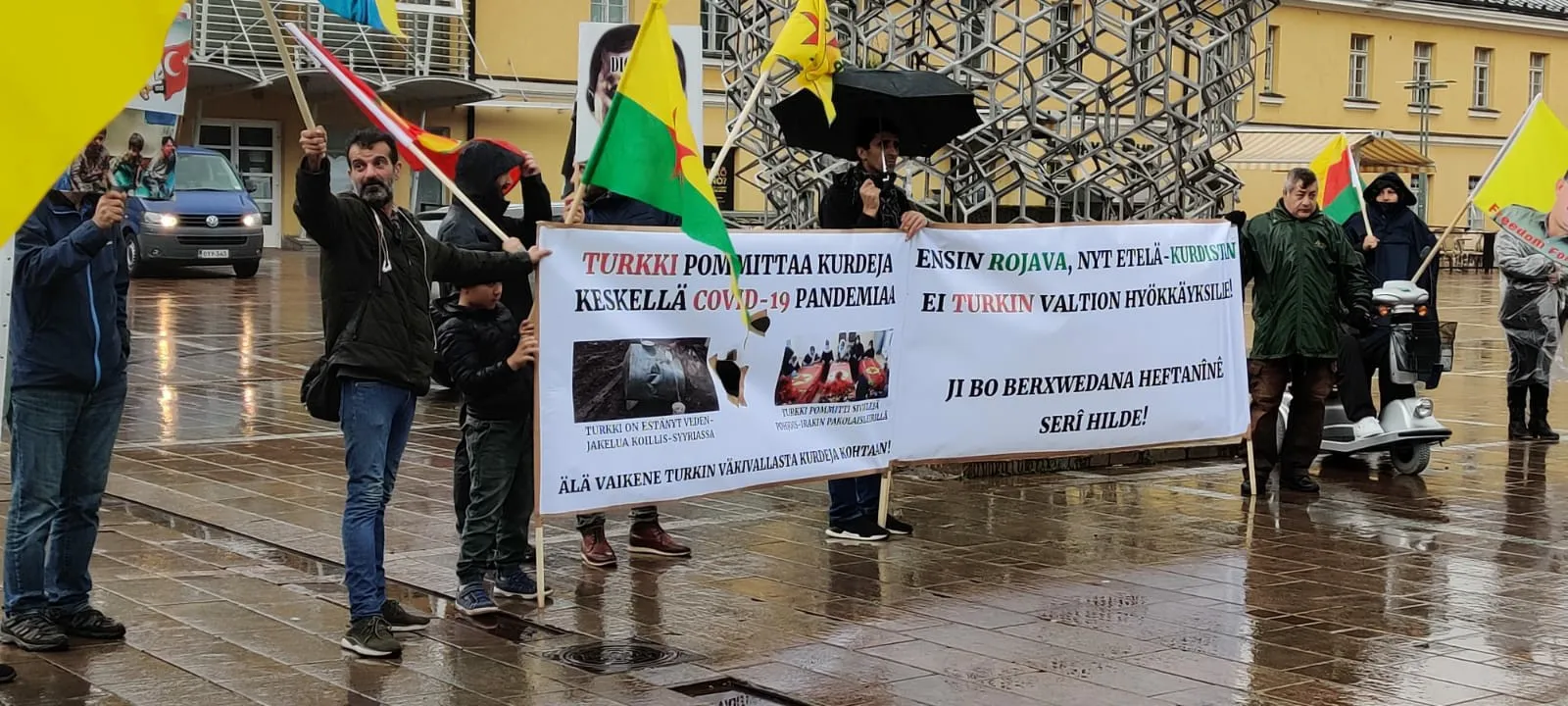 Êrişên dewleta Tirk li Helsînkiyê hatin şermzarkirin