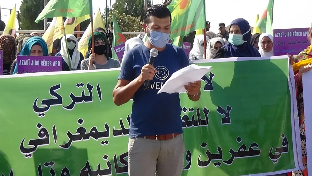 Şêniyên Til Birakê li dijî dagirkerî û tecrîdê meşiyan
