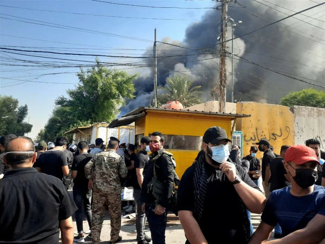 Alîgirên Heşd Şebî navendeke PDK`ê li Bexdayê şewitandin