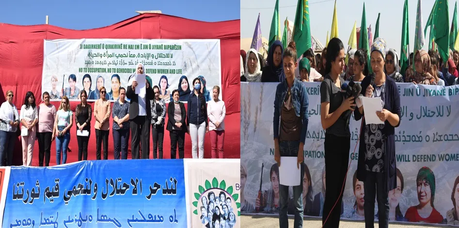 ​​​​​​​Jinên Bakur û Rojhilatê Sûriyê pêngava ‘Na ji dagirkerî û qirkirinê re’ ragihand