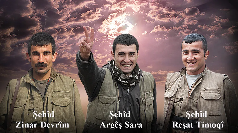 HPG’ê nasnameyên 3 şehîdên Heftanînê eşkere kirin