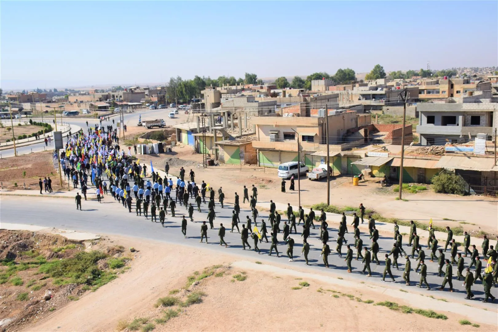 Şêniyên Til Temirê banga azadiya rêber Ocalan û rizgarkirina herêmên dagirkirî kir
