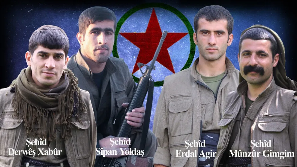 HPG'ê nasnameyên 4 gerîlayên li Qaxizmanê şehîd bûbûn, aşkera kirin
