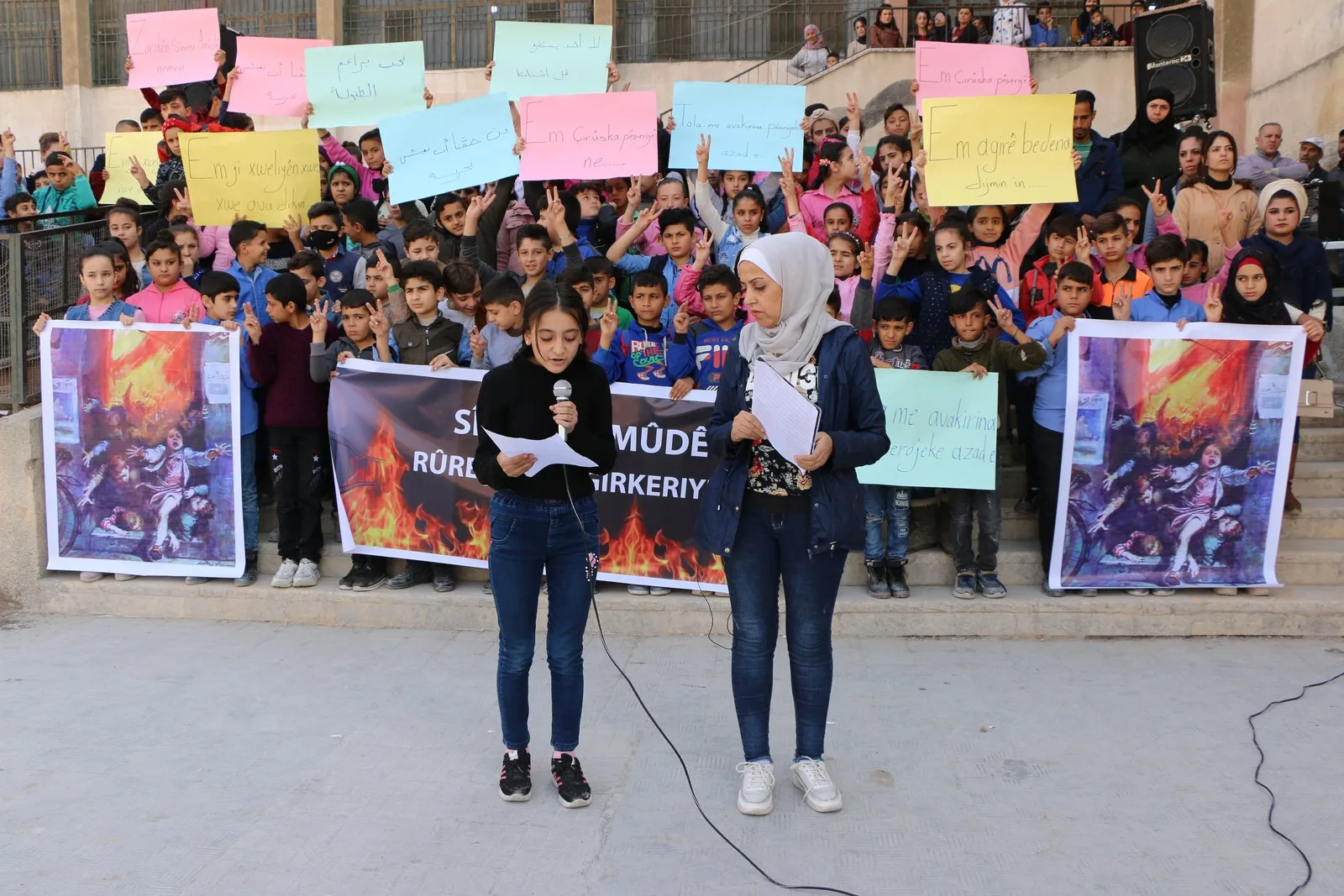 KPC-Demokratîk û xwendekarên Helebê komkujiya Amûdê bi bîr anî