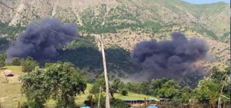 Artêşa Tirk a dagirker gundê Kîstê yê Dihokê topbaran kir