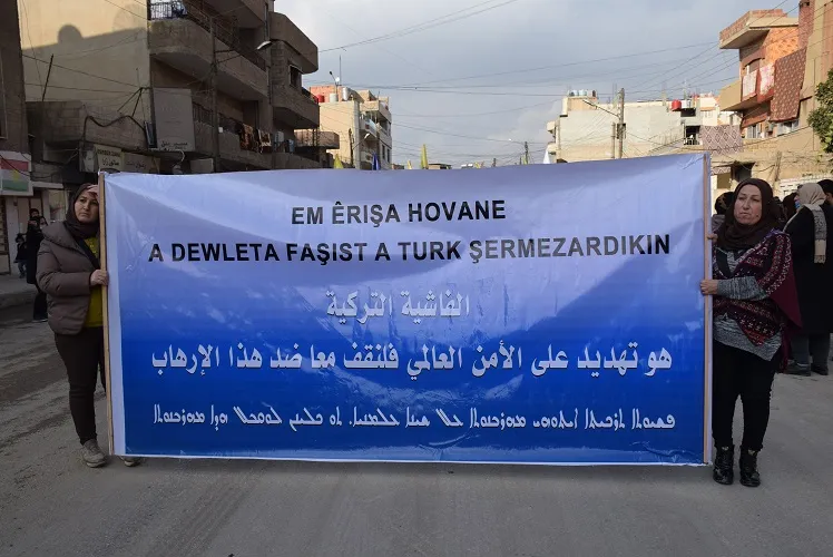 Şêniyên Bakur û Rojhilatê ji bo piştgiriya berxwedana Eyn Îsayê li qadan in