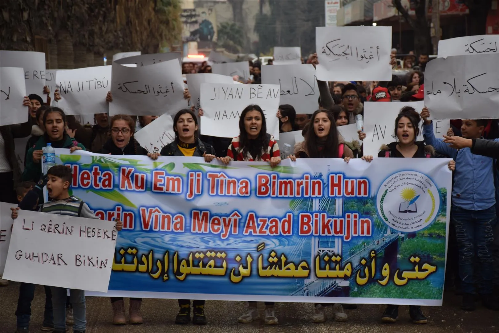 ​​​​​​​Şêniyên Hesekê xwest ku der barê qutkirina avê de lêpisîneke navneteweyî bê vekirin