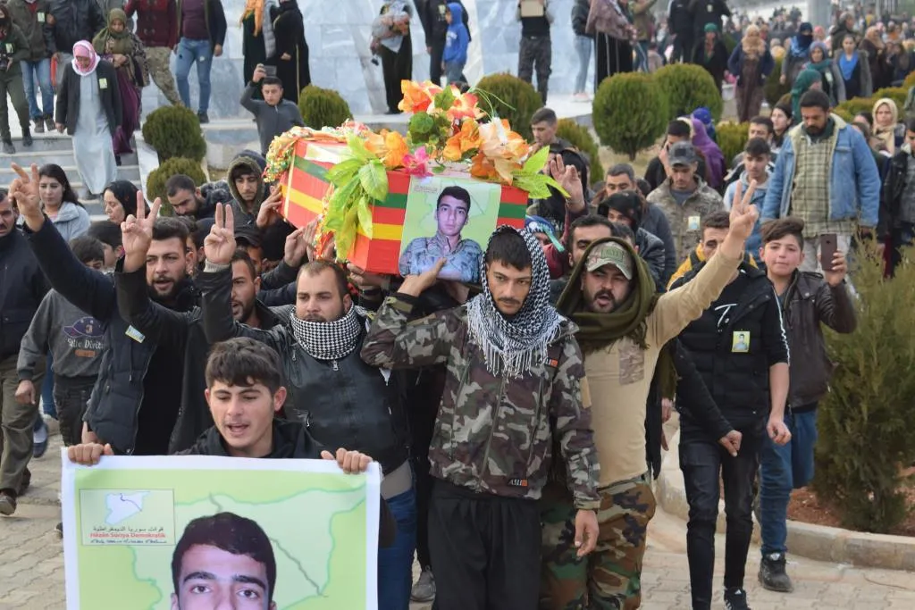 ​​​​​​​Cenazeyê şehîdê QSD'ê Cûdî li Kobanê hate veşartin