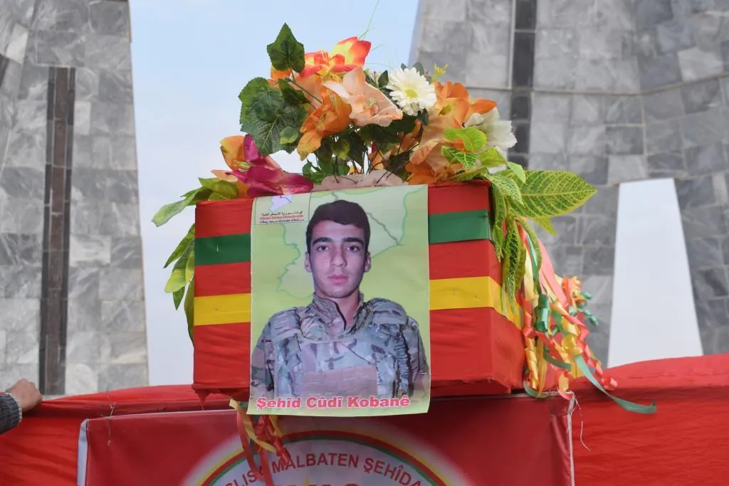 ​​​​​​​Cenazeyê şehîdê QSD'ê Cûdî li Kobanê hate veşartin
