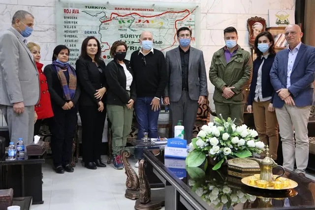 Şandeya Belçîka serdana Meclisa Rêveber a Cizîrê kir