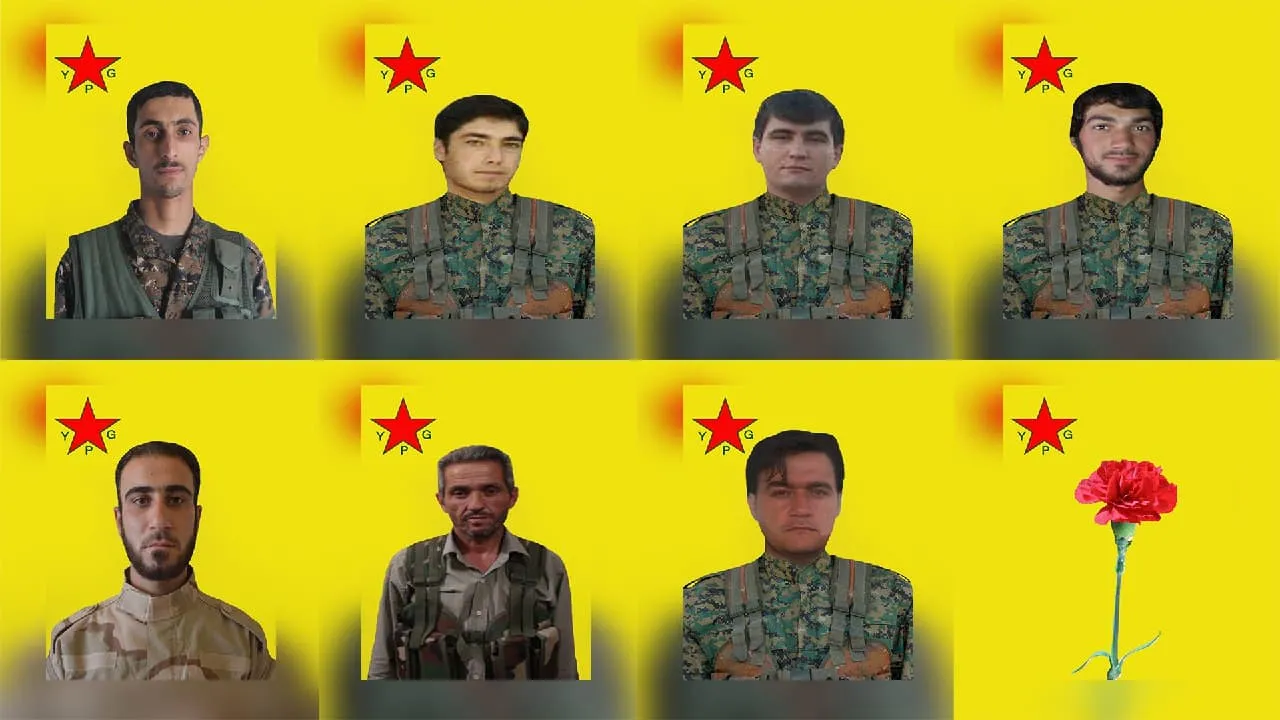 YPG`ê nasnameyên 8 şehîdan aşkere kirin