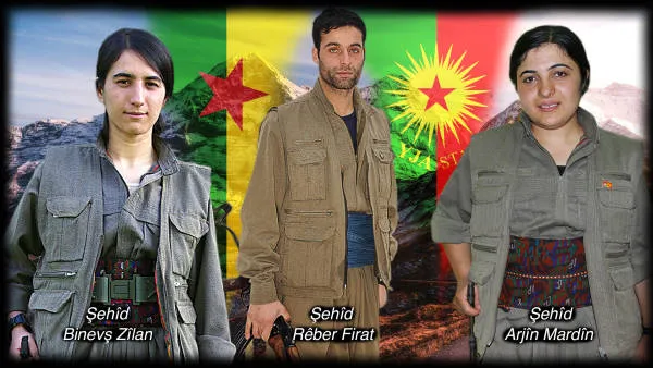 HPG'ê nasnameyên 3 gerîlayên li Mêrdînê şehîd bûbûn, eşkere kirin