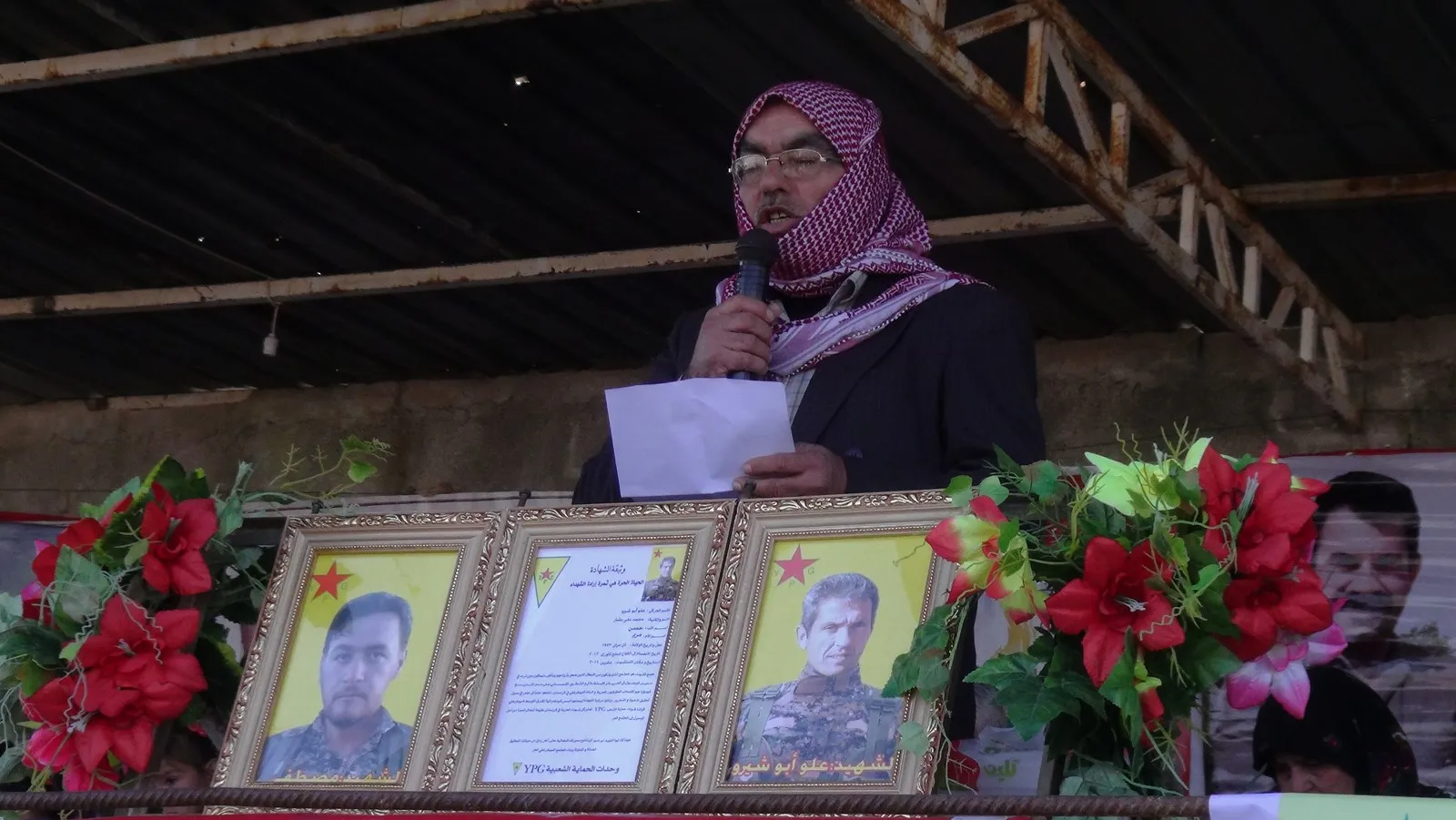 Ji bo şehîdê YPG'ê Ebû Şêro merasîmeke hate lidarxistin