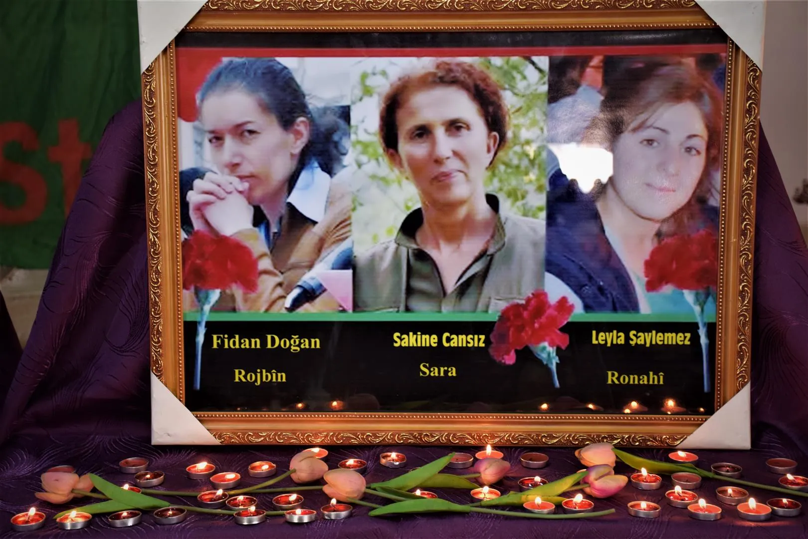 Şehîdên komkujiya Parîsê li Hesekê hatin bibîranîn