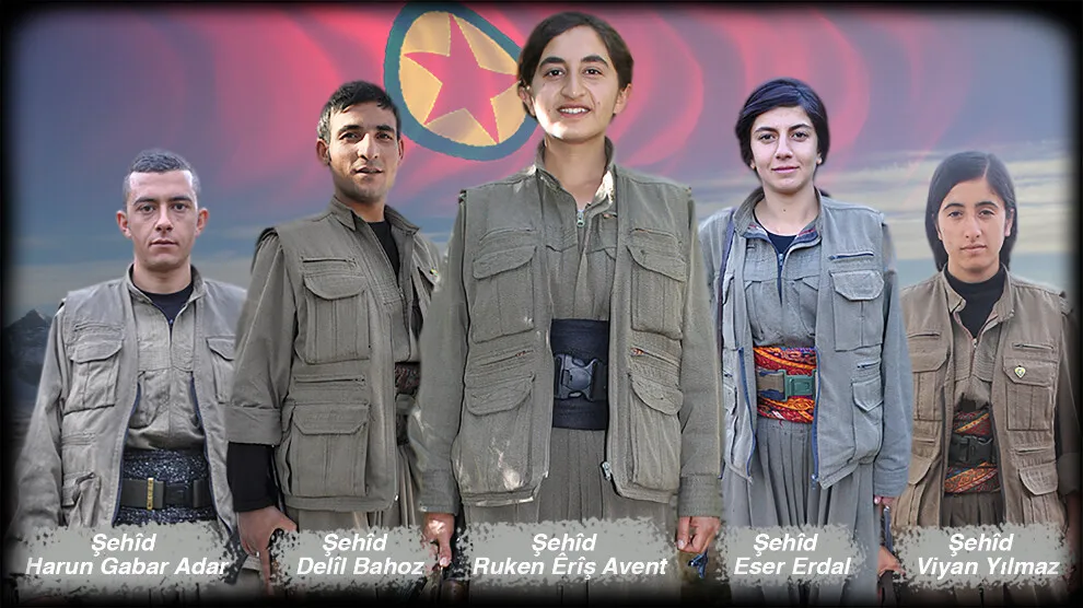HPG’ê nasnameyên 5 şehîdan eşkere kirin