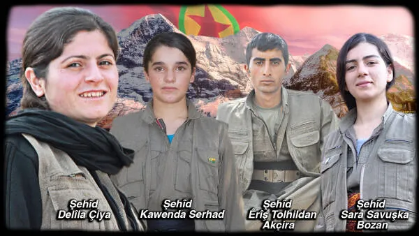 HPG`ê nasnameyên 4 gerîlayên şehîd eşkere kir