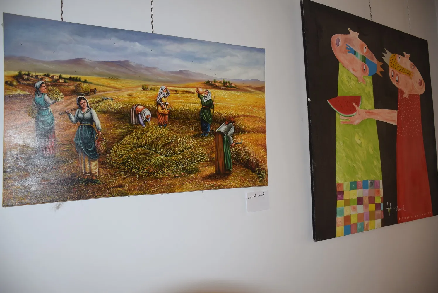 Tabloyên jinan di pêşangeha Komxebata Şêwekariyê ya Rojava de