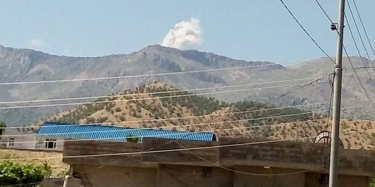 Dewleta Tirk a dagirker çiyayê Asosê bombebaran dike