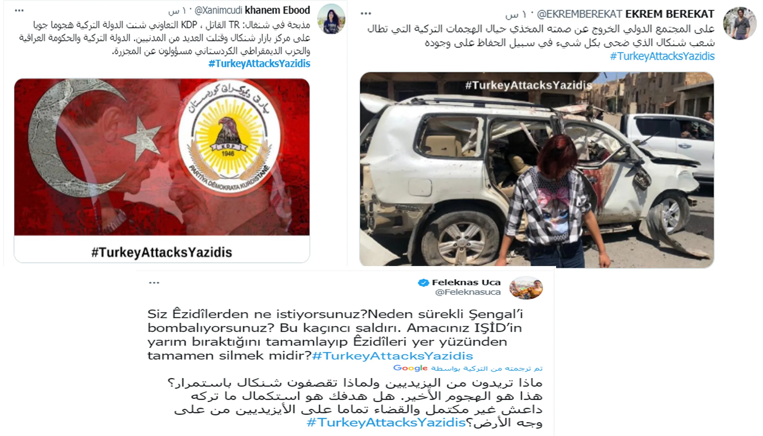 Li dijî êrişên li ser Şengalê li ser medyaya civakî bertek zêde dibin