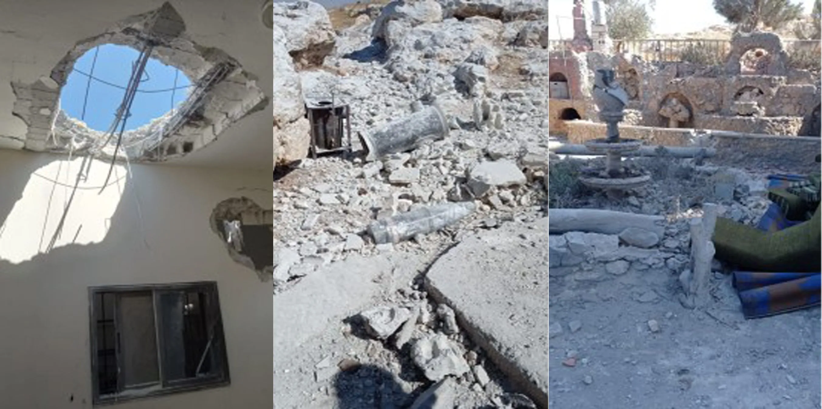 ​​​​​​​Di topbarana li ser gundekî Minbicê de maleke sivîlan hilweşiya