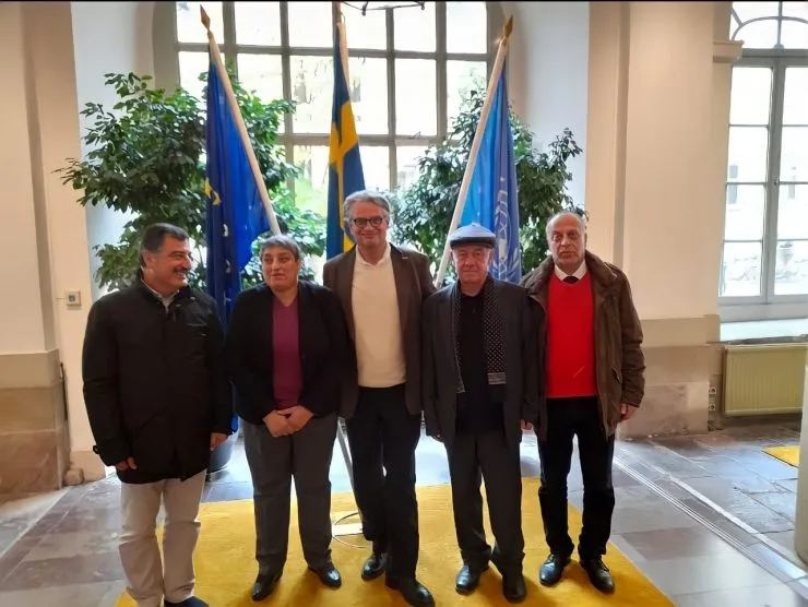 Komîteya Amdekar a Kongreya Hêz û Kesayetên Demokratîk Bi Wezareta Derve ya Swêdê re civiya