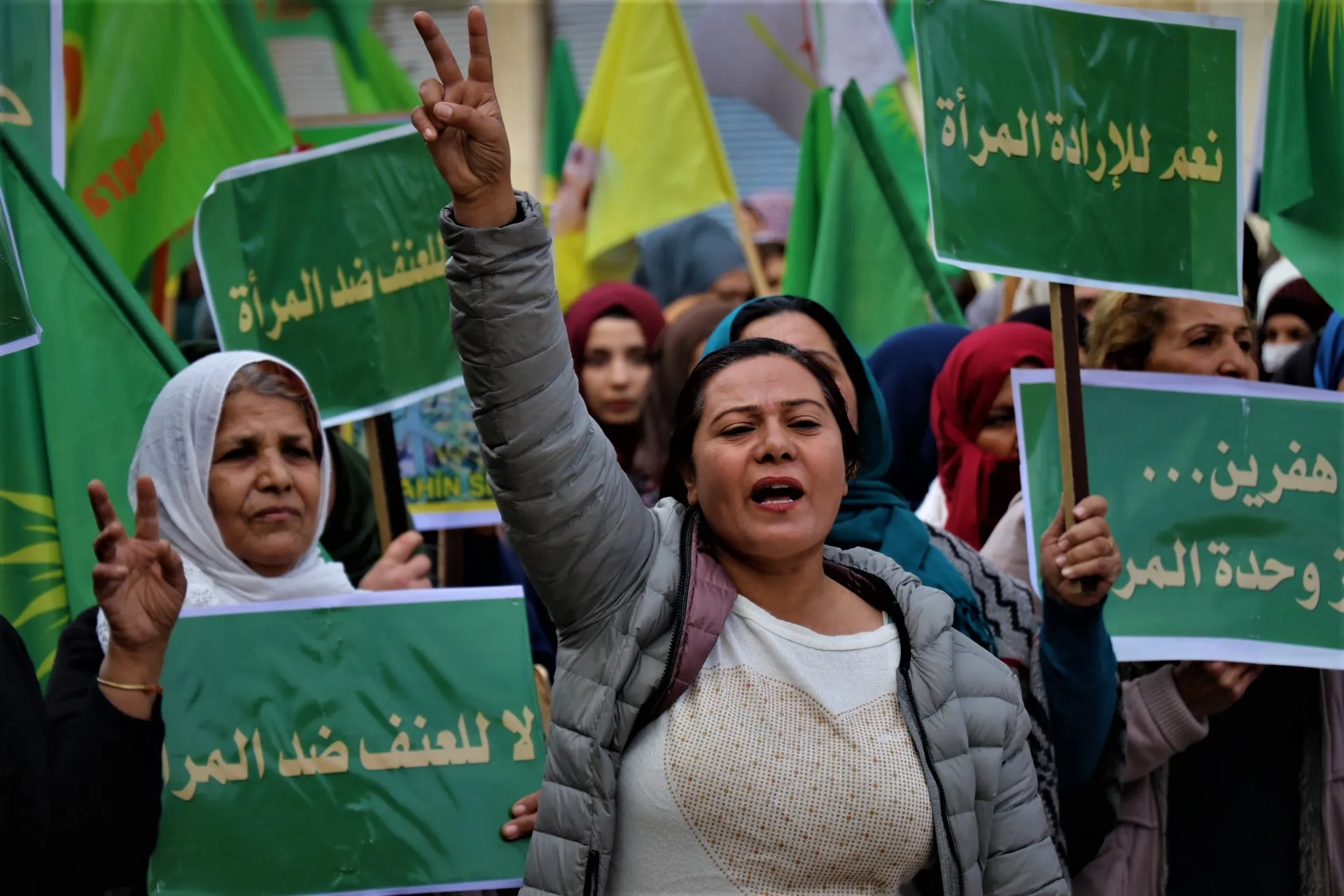 ​​​​​​​Bi hezaran jinên herêma Cizîrê bang kir: Li dijî tundî û dagirkeriyê têbikoşe
