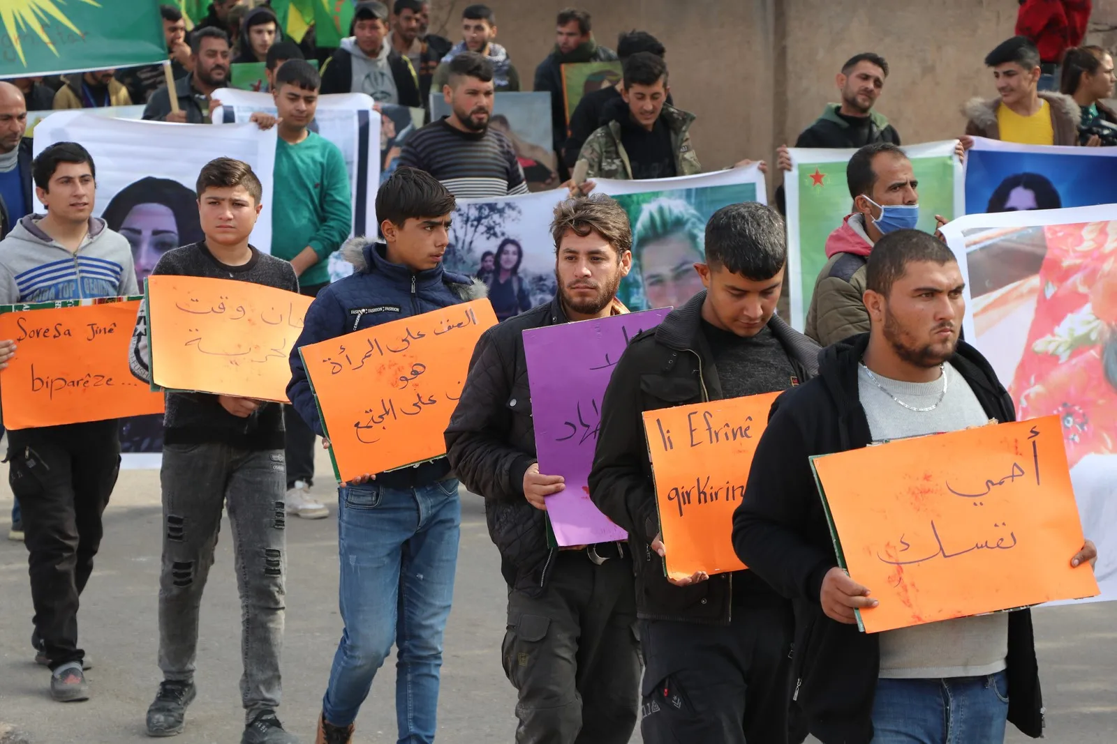 Li Şehba, Heleb û Kobanê mêr li hemberî tundiya li ser jinan li qadan bûn