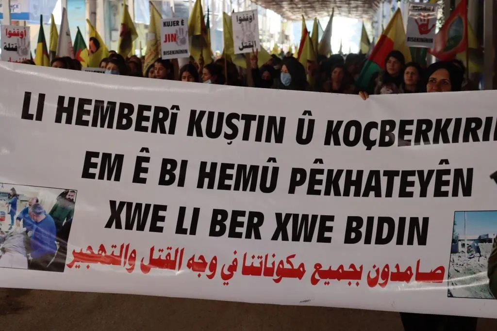 ​​​​​​​Pêkhateyên Bakur û Rojhilatê Sûriyê êrişa dewleta Tirk li dijî Kobanê şermezar kir