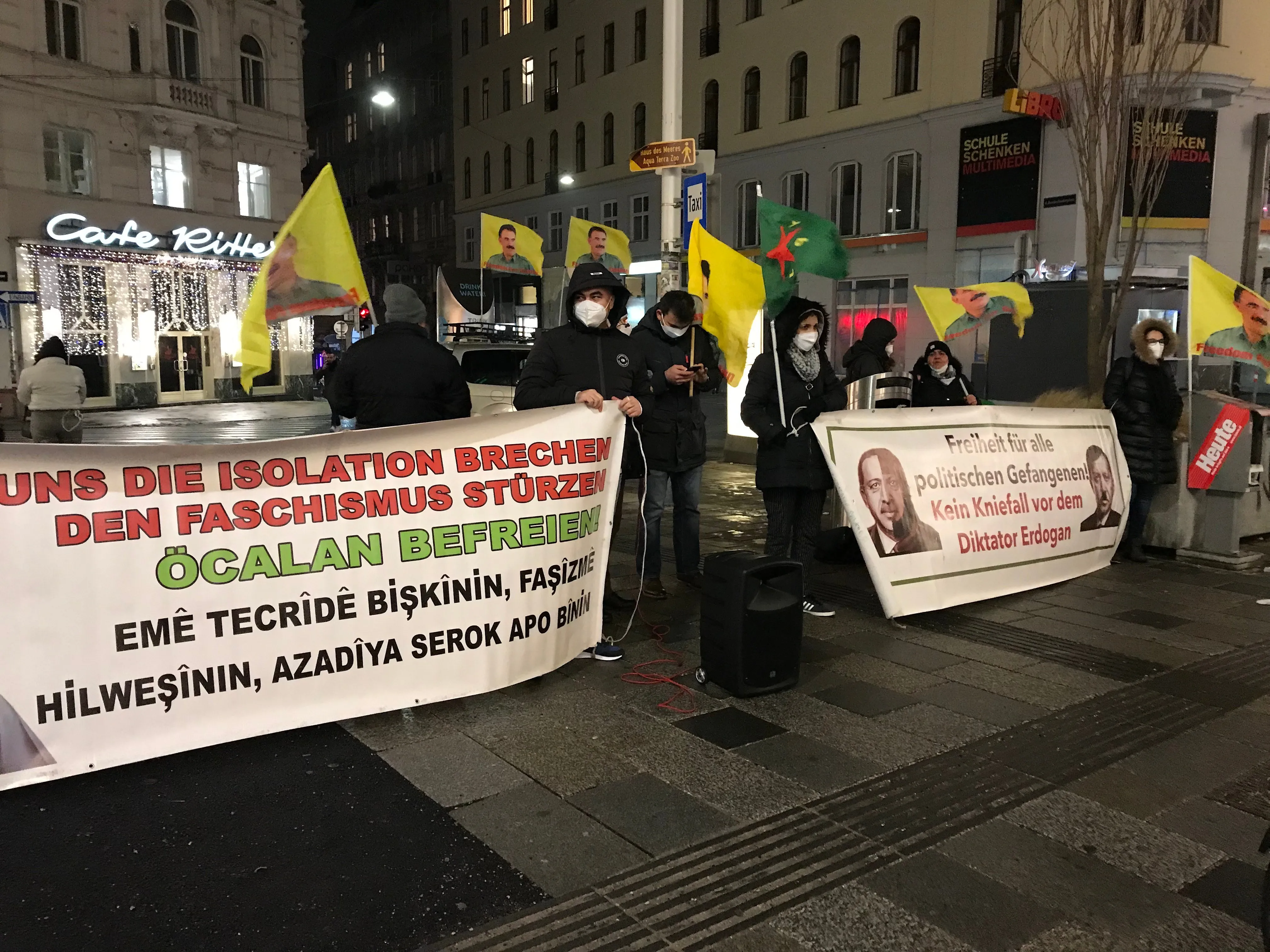 Li Viyanayê bi çalakiyekê banga azadiya fîzîkî ya rêber Ocalan hate kirin