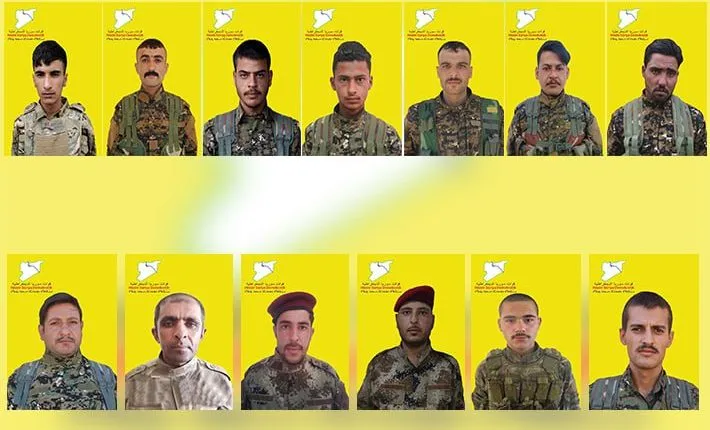 QSD nasnameyên şehîdên pêngava “Gurza Gelan” eşkere kir