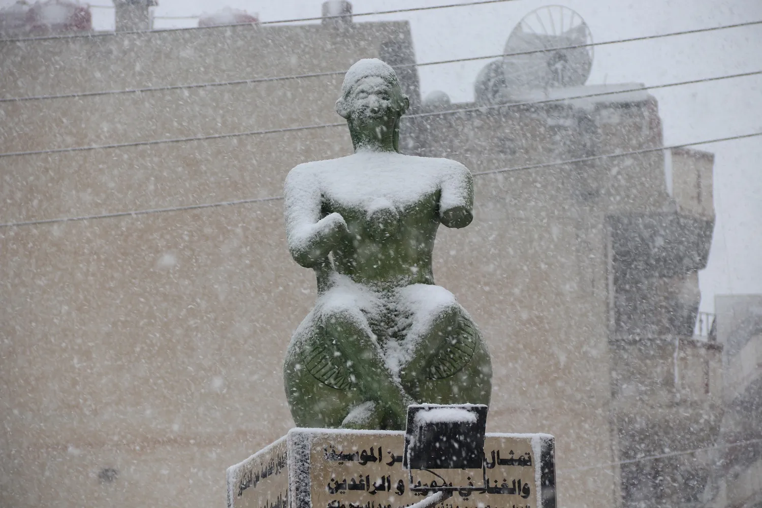 ​​​​​​​Hesekê û Qamişlo ji berfê spî bûn