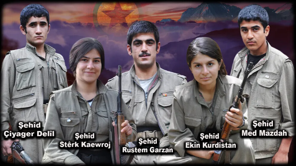 ​​​​​​​HPG'ê nasnameyên 5 şehîdan ragihandin
