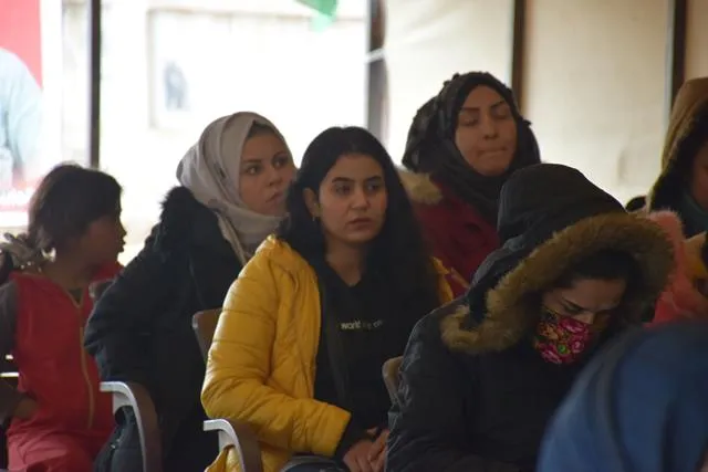 Yekitiya Jinên Ciwan li Hesekê komê xwepêşandanê veda