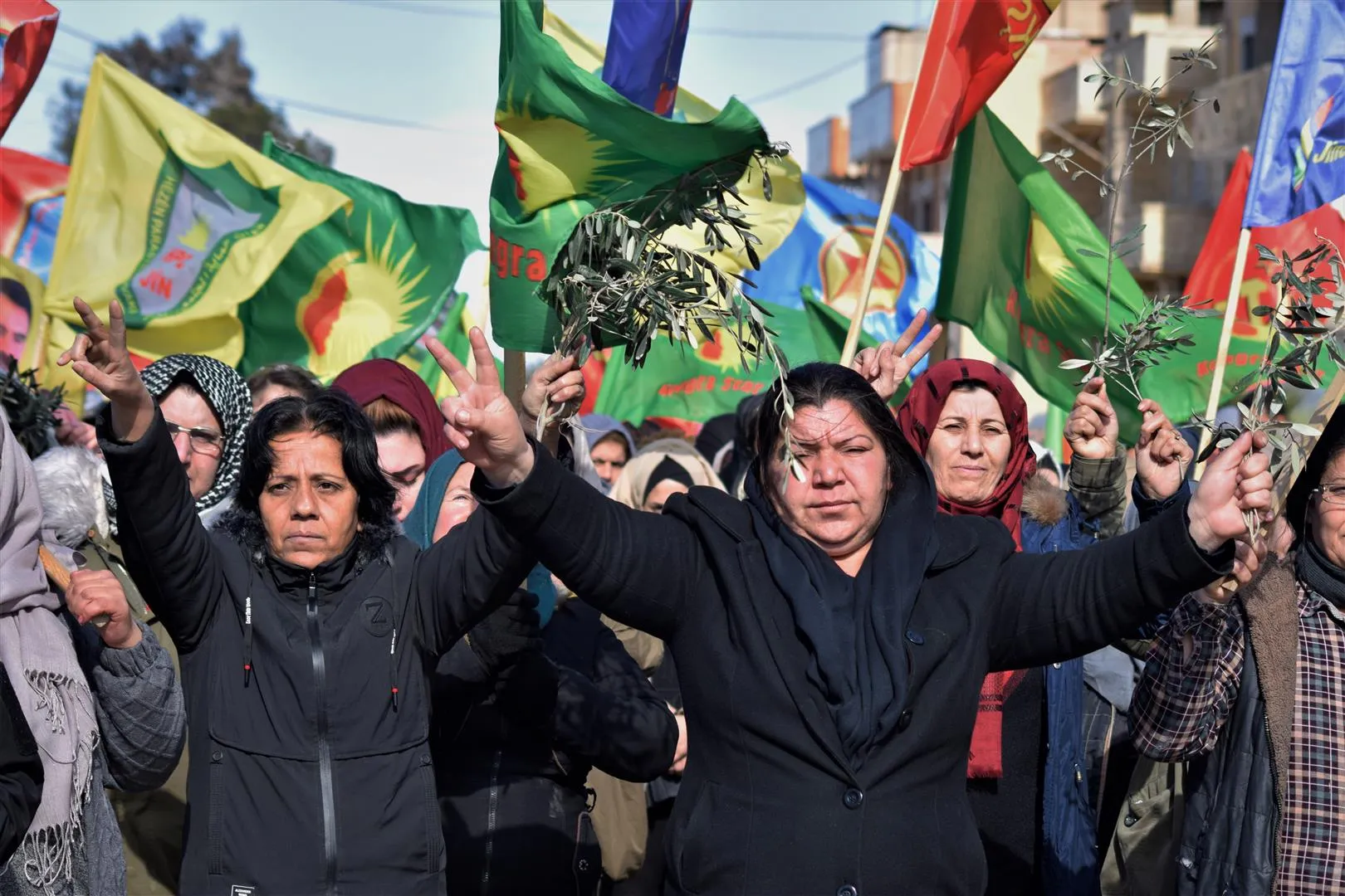 Li bajar û navçeyên kantona Hesekê çalakiyên ji bo Efrînê