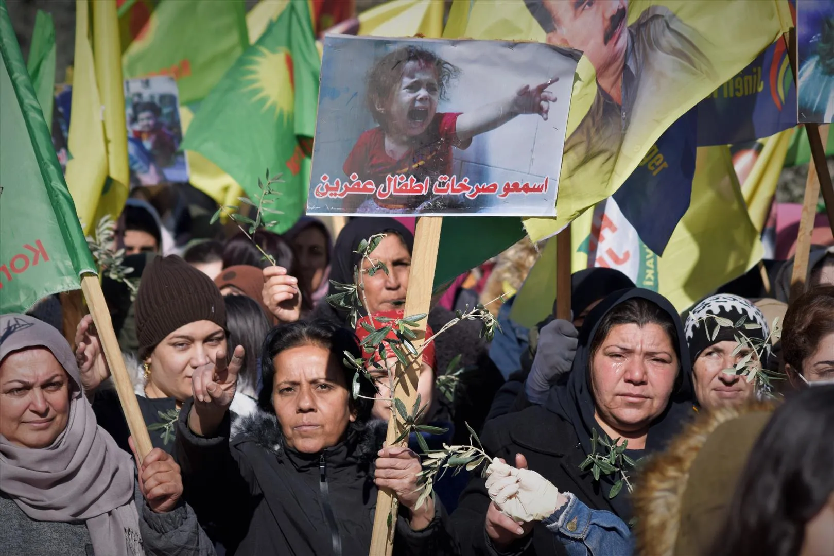 Li bajar û navçeyên kantona Hesekê çalakiyên ji bo Efrînê