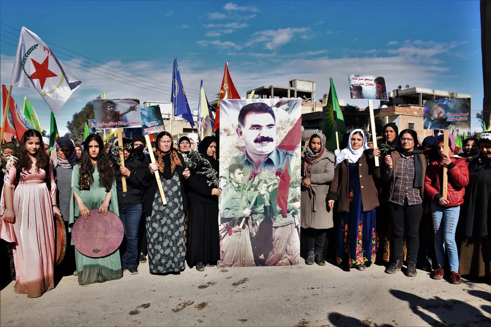 Li bajar û navçeyên kantona Hesekê çalakiyên ji bo Efrînê