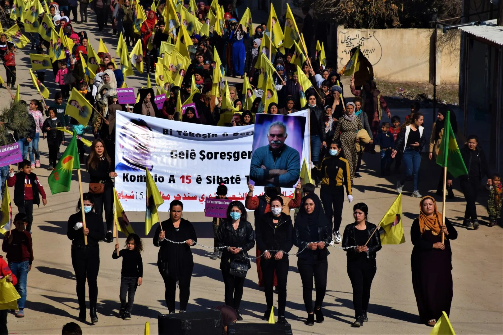 Şêniyên kantona Hesekê Komploya Navneteweyî şermezar kir