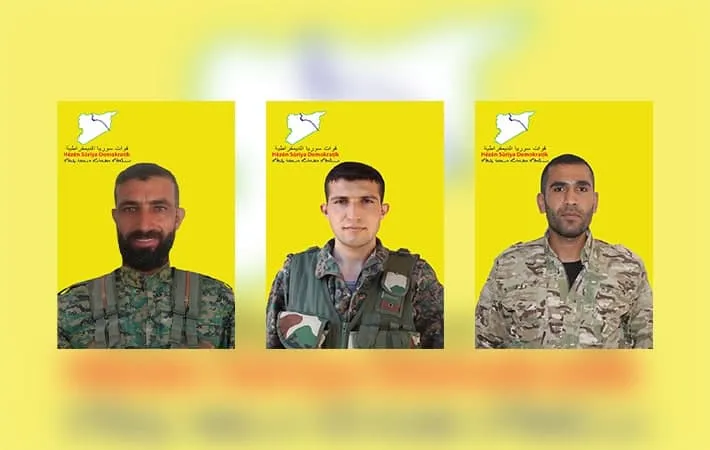 QSD`ê nasnameya 3 şehîdan eşkere kir