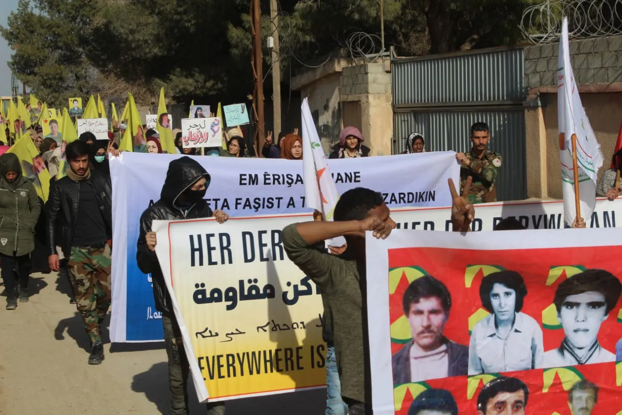 Şêniyên Bakur û Rojhilatê Sûriyê êrişên dewleta Tirk şermezar kirin