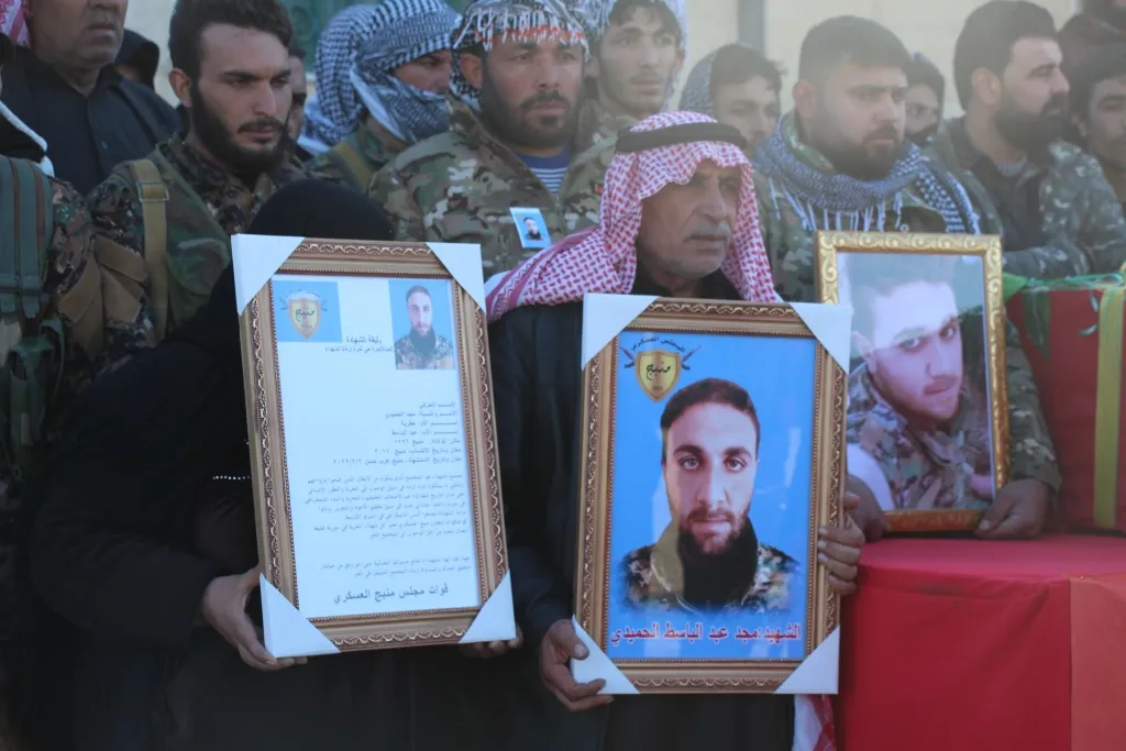 ​​​​​​​Cenazeyê şehîd El-Himêdî li Minbicê hat veşartin