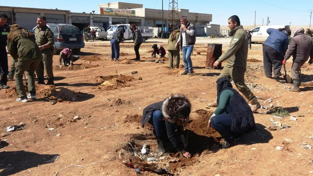 Şêniyên Çelebiyê bi sedan dar çandin