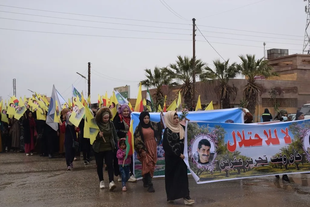 ​​​​​​​Şêniyên Hesekê dagirkeriya dewleta Tirk a li Efrînê şermezar kir          