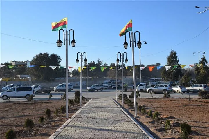 Kantona Hesekê ji bo Newrozê hate xemilandin