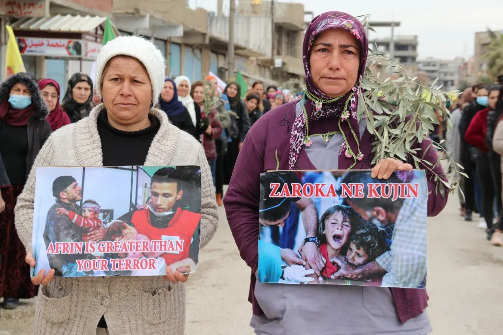 Bi hezaran şêniyên herêma Cizîrê: Na ji dagirkirina Efrînê re