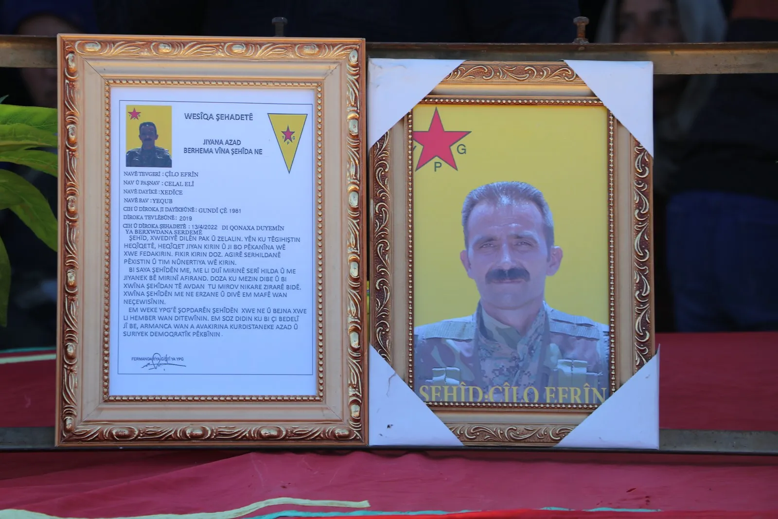 Cenazeyê şehîd Cîlo Efrîn bi merasîmeke girseyî hat veşartin