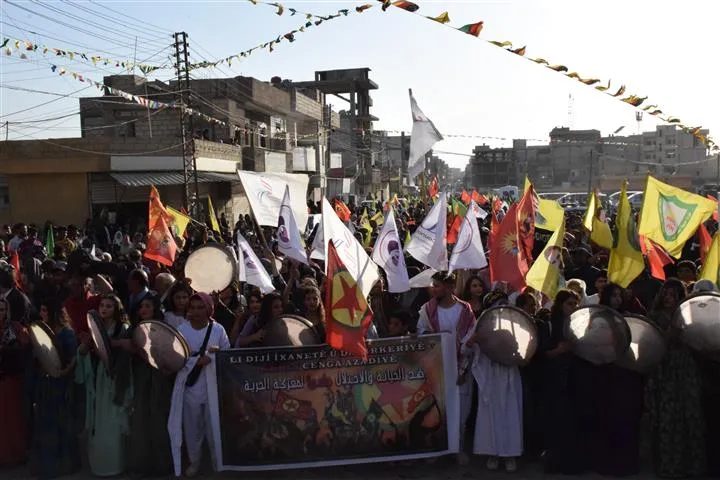 Li Hesekê meşa ji bo piştgiriya berxwedana gerîla