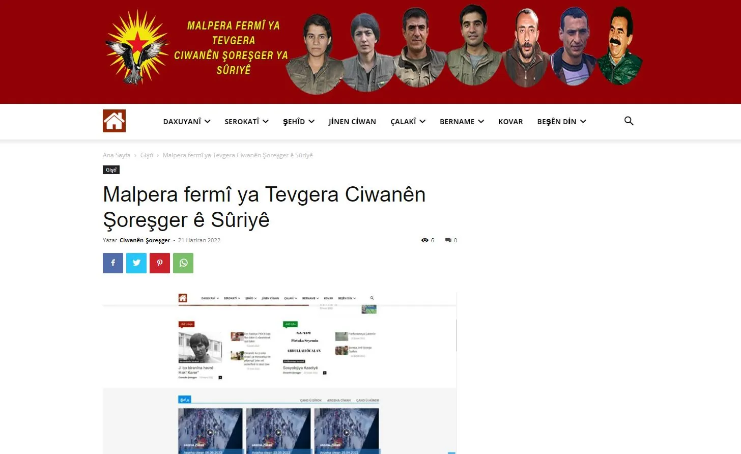 ​​​​​​​Malpera Tevgera Ciwanên Şoreşger dest bi weşanê kir