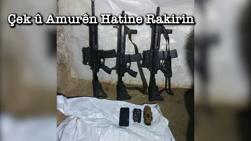 ​​​​​​​Dîmenên çekên gerîla desteser kiribûn hatin weşandin