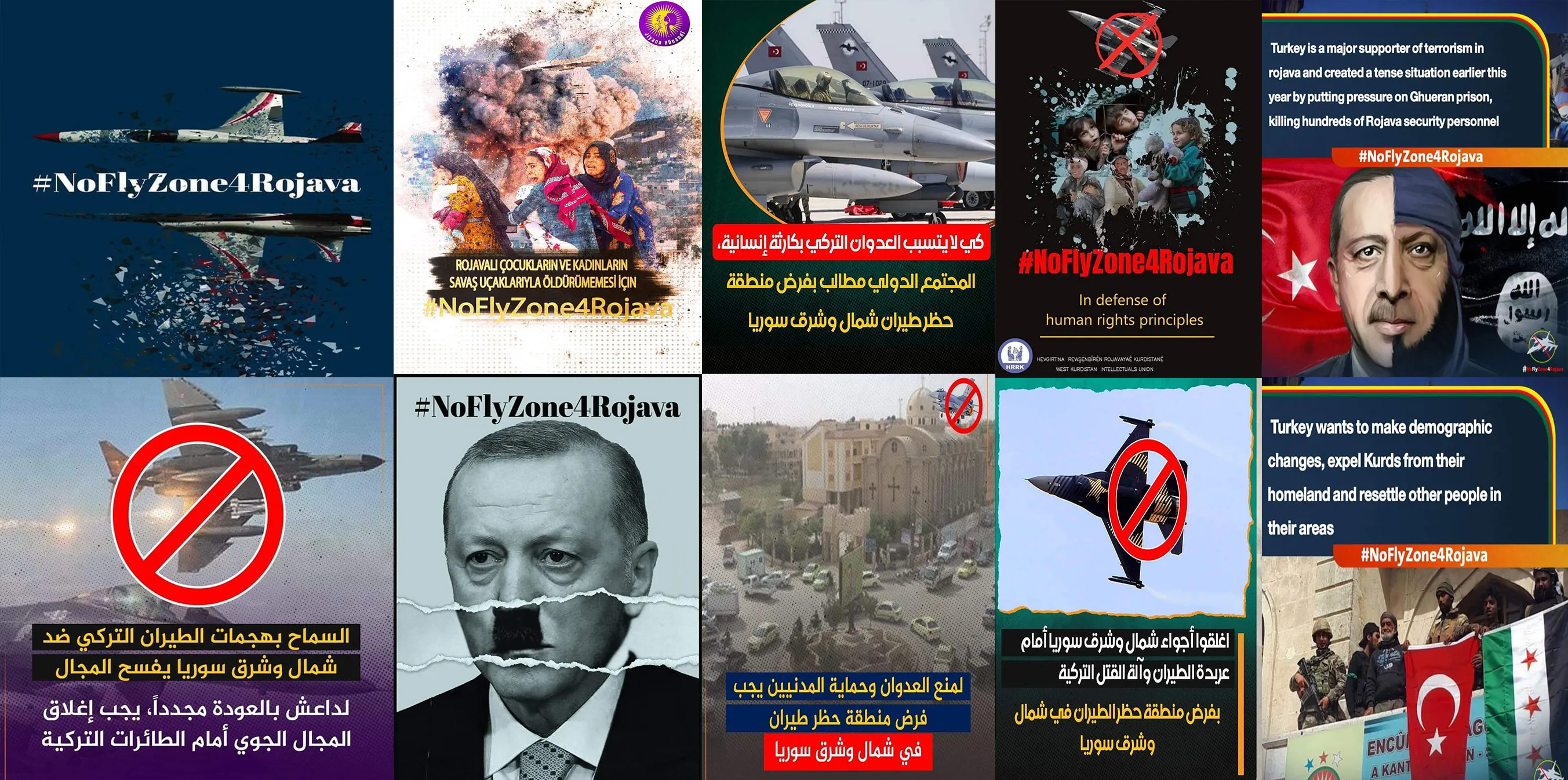 Kampanyayê haştagê ya NoFlyZone4Rojava# dest pê kir